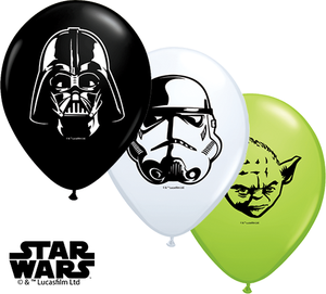 Qualatex 5" Star Wars Faces Balloons - Assorted Colours