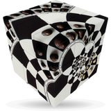 V-Cube Chessboard Illusion Flat Puzzle Cube